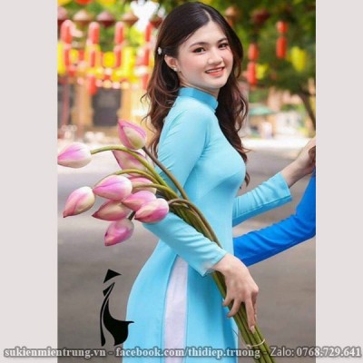 Áo dài Xanh phấn