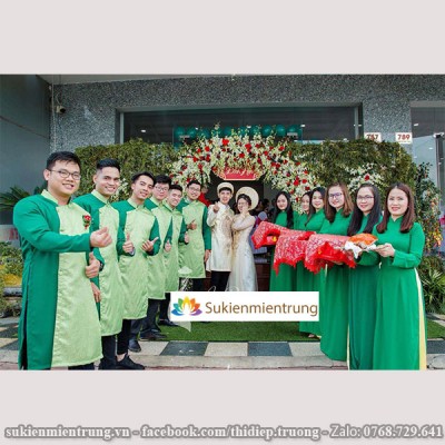 Áo dài đám hỏi xanh rêu