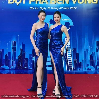Đầm Kim Sa Xanh biển xéo
