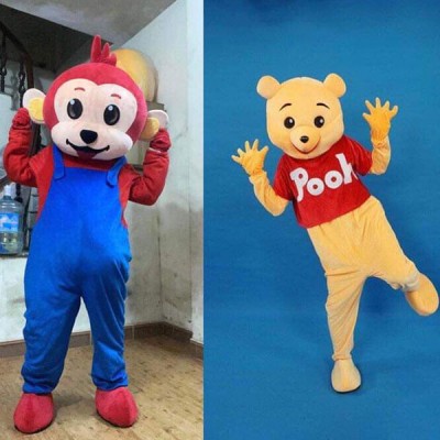 Cho thuê Mascot Đà Nẵng - Mascot Gấu Khỉ đỏ và Gấu Pooh