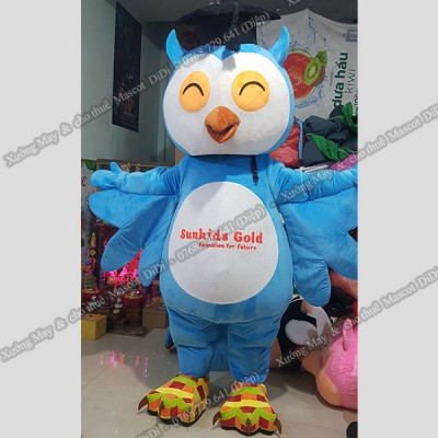 Mascot Cú Xanh trường học
